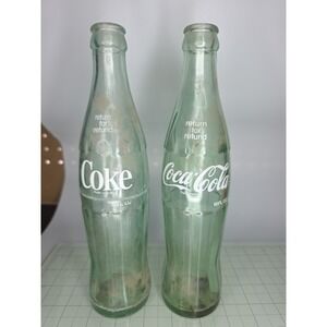 Vintage‎ 10 Oz Coke Bottles Lot Of 2